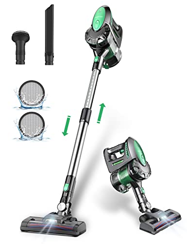 Vactidy Cordless Vacuum Cleaner, Lightweight Stick Vacuum with 20Kpa Suction, Detachable...